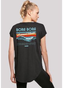 F4NT4STIC Damen T-Shirt "Bora Bora Leewards Island", schwarz, casual, Gr. XS, Obermaterial: 100% Baumwolle, Shirts, Print