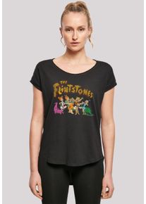 F4NT4STIC Damen T-Shirt "Die Familie Feuerstein Group Distressed", schwarz, casual, Gr. S, Obermaterial: 100% Baumwolle, Shirts, Print