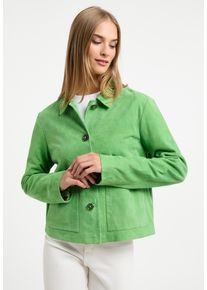 Frieda & Freddies New York Damen Lederjacke "Leather Jacket / Carry", grün, casual, Gr. 44, FRIEDA & FREDDIES, unifarben, 100% Ziegenleder, Jacken