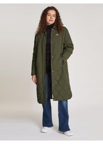 Tommy Jeans Damen Steppmantel, grün, casual, Gr. M, unifarben, Obermaterial: 100% Polyamid. Futter: 100% Polyester. Wattierung: 100% Polyester,