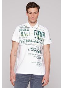 CAMP DAVID Herren Poloshirt, grün, casual, Gr. XXL, bedruckt, Single Jersey, Obermaterial: 100% Baumwolle, Shirts, mit Logo Print