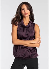 Laura Scott Damen Blusentop, rot, feminin, Gr. 34, unifarben, glänzend, clean, Web, Single Jersey, Obermaterial: 100% Polyester. Rückenteil: 95%
