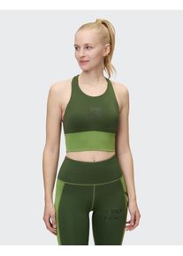 Venice Beach Damen Sporttop "BUSTIER BUFFALO", grün, sportlich, Gr. XS, Obermaterial: 83% Polyester, 17% Elasthan, Tops