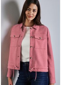 Street One Damen Hemdjacke, rot, casual, Gr. 44, meliert, Stoff, Obermaterial: 90% Polyester, 10% Viskose, Jacken, in Wolloptik