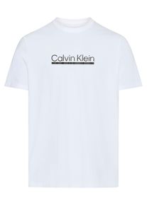 Calvin Klein Herren T-Shirt "SS 30s E SPRTSWR 2 G", weiß, casual, Gr. M, unifarben, Single Jersey, Obermaterial: 100% Baumwolle, Shirts, mit