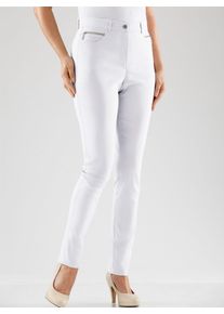Stehmann Damen Stretch-Hose, weiß, Gr. 19, unifarben, 72% Viskose, 25% Polyamid, 3% Elasthan, Hosen