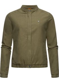 Ragwear Damen Kurzjacke "Malawi Linen", grün, casual, Gr. M, Obermaterial: 65% Baumwolle, 35% Leinen, Innenfutter: 100% Polyester, Jacken, Leichte