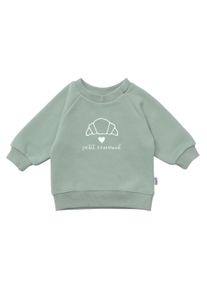 Liliput Herren Sweatshirt "Petit Croissant", grün, Gr. 74, bedruckt, 80% Baumwolle, 20% Polyester, Sweatshirts, mit niedlichem Croissant-Print
