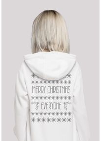 F4NT4STIC Damen Kapuzenpullover "Merry Christmas Weihnachten Everyone", weiß, casual, Gr. XXL, Obermaterial: 65% Baumwolle, 35% Polyester, Pullover,