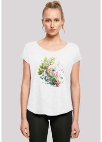 F4NT4STIC Damen T-Shirt "Baum mit Blumen", weiß, casual, Gr. XS, Obermaterial: 100% Baumwolle, Shirts, Print