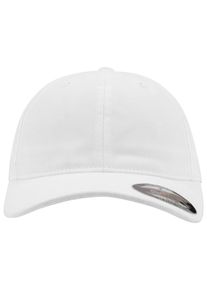 Flexfit Damen Flex Cap "Flexfit Unisex Flexfit Garment Washed Cotton Dad Hat", weiß, casual, Gr. S, unifarben, 98% Baumwolle, 2% Elasthan, Caps