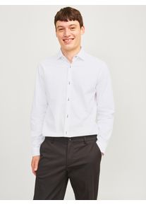 Jack & Jones JACK & JONES Herren Langarmhemd "JPRBLAPARKER DETAIL L/S SHIRT NOOS", weiß, modisch, Gr. M, unifarben, Web, Obermaterial: 100% Baumwolle, Hemden