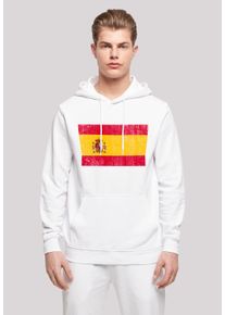 F4NT4STIC Herren Kapuzenpullover "Spain Spanien Flagge distressed", weiß, casual, Gr. S, Obermaterial: 50% Baumwolle, 50% Polyester, Pullover, Print