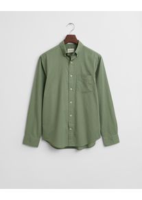 Gant Herren Langarmhemd "Regular Fit Popeline Hemd leicht strapazierfähig pflegeleicht", grün, klassisch, Gr. XXL, Popeline, Obermaterial: 100%