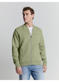 NO EXCESS Herren Sweater "NO EXCESS Jacquard sweatshirt mit Vollreißverschluss", grün, Gr. XXXL, 64% Polyester, 35% Baumwolle, 1% Elasthan,