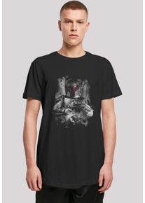 F4NT4STIC Herren T-Shirt "Star Wars Boba Fett Distressed", schwarz, casual, Gr. XXL, Obermaterial: 100% Baumwolle, Shirts, Print
