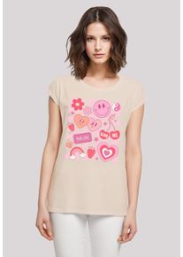 F4NT4STIC Damen T-Shirt "Retro Valentinstag Herz Rainbow Fruits", weiß, casual, Gr. XXL, Obermaterial: 100% Baumwolle, Shirts, Premium Qualität