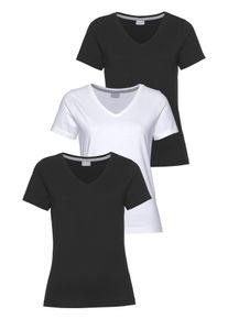 Eastwind Damen T-Shirt, schwarz-weiß, Basic, Gr. 44, clean, unifarben, Single Jersey, Obermaterial: 100% Baumwolle, Shirts, Kurzarm, figurumspielend,