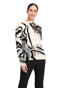Betty Barclay Damen Strickpullover "Betty Barclay Grobstrick-Pullover mit Aufdruck", weiß, casual, Gr. 42, Strick, Obermaterial: 100% Baumwolle.,