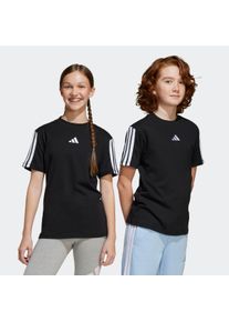 Kinder T-Shirt "J 3S TEE 160", schwarz-weiß, sportlich, Gr. 128, adidas Sportswear, Obermaterial: 100% Baumwolle, Shirts