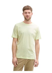 Tom Tailor Herren T-Shirt, grün, casual, Gr. M, unifarben, Single Jersey, Obermaterial: 100% Baumwolle, Shirts, mit Logo Stickerei