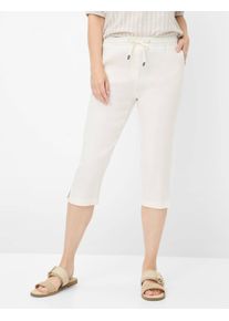 Damen Culotte "Style PHILIPPA CAPRI", weiß, Gr. 25, RAPHAELA BY Brax, 61% Leinen, 18% Viskose, 18% Baumwolle, 3% Elasthan, Hosen