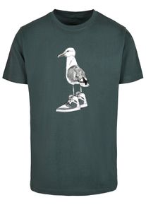 MisterTee Herren T-Shirt "MisterTee Herren Seagull Sneakers Tee", grün, casual, Gr. M, unifarben, 100% Baumwolle, Shirts