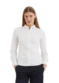 Marc O'Polo MARC O'POLO Damen Langarmbluse "in Stretch-Popeline-Qualität", weiß, Gr. 44, unifarben, Obermaterial: 96% Baumwolle, 4% Elasthan, Blusen