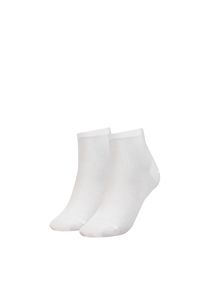 Tommy Hilfiger Damen Kurzsocken "TH WOMEN CASUAL SHORT SOCK 2P", Gr. 39, weiß, Baumwollmischung, Socken, Mit flacher Zehennaht