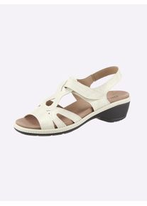 CLASSIC Damen Sandale, Gr. 38, weiß, Lackleder, Schuhe
