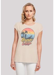 F4NT4STIC Damen T-Shirt "Stranger Things LA Gradient", weiß, casual, Gr. S, Obermaterial: 100% Baumwolle, Shirts, Premium Qualität