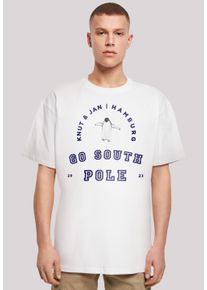F4NT4STIC Herren T-Shirt "Pinguin Knut & Jan Hamburg", weiß, casual, Gr. XXXL, Obermaterial: 100% Baumwolle, Shirts, Print