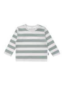 Liliput Jungen Langarmshirt, grün, Gr. 62, gestreift, 95% Baumwolle, 5% Polyester, Shirts, mit praktischen Druckknöpfen