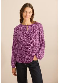 Cecil Damen Langarmblusemagenta lacquer, casual, Gr. M, bedruckt, Stoff, 100% Viskose, Blusen, aus softer Viskose