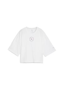 Puma Damen Trainingsshirt "Puma x HYROX Cropped Lifestyle T-Shirt Damen", weiß, Gr. XL, Obermaterial: 100% Baumwolle; Kragen: 71% Baumwolle, 29%