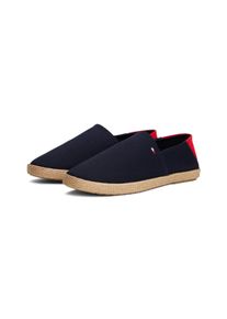 Tommy Hilfiger Herren Slipper "HILFIGER ESPADRILLE CORE TEXTILE", Gr. 44, blau, Baumwolle, sportlich, Schuhe, Schlupfschuh, Espadrilles, Sommerschuh,