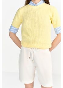 RICHROYAL Damen Sweatshorts, weiß, casual, Gr. L, Web, Obermaterial: 52% Modal, 42% Polyester, 6% Elasthan, Hosen, elastischer Bund, lockere Passform