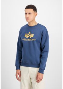 Herren Sweater "Alpha Industries Men - Sweatshirts Basic Sweatshirt BL", blau, Gr. XXL, Alpha Industries, Obermaterial: 80% Baumwolle, 20% Polyester,