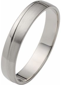 Firetti Trauring "Schmuck Geschenk Gold 375 Hochzeit Ehering "LIEBE"", 20, ohne Brillanten, Weißgold 375, 4mm, weiß, Weißgold 375, Fingerringe, Made