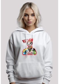 F4NT4STIC Damen Kapuzenpullover "Powerpuff Girls Cheerleaders", weiß, casual, Gr. XL, Obermaterial: 65% Baumwolle, 35% Polyester, Pullover, Premium