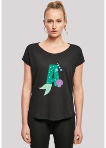 F4NT4STIC Damen T-Shirt "Disney Alphabet A Is For Arielle die Meerjungfrau", schwarz, casual, Gr. S, Obermaterial: 100% Baumwolle, Shirts, Print