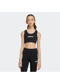 Damen Sport-BH "JG LIN BRA TOP", adidas Sportswear, Gr. 164, schwarz-weiß, Obermaterial: 93% Baumwolle, 7% Elasthan, sportlich, BHs