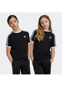 Kinder T-Shirt "3 STRIPE TEE", schwarz-weiß, sportlich, Gr. 146, adidas originals, Obermaterial: 100% Baumwolle, Shirts, drei Streifen Shirt für