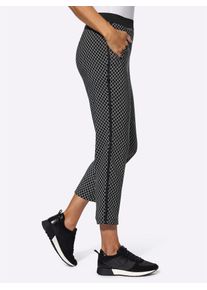 Classic Basics Damen Webhose, schwarz-weiß, Gr. 52, gemustert, mehrfarbig, 85% Polyester, 12% Viskose, 3% Elasthan, Hosen