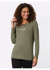 Casual Looks Damen Langarmshirt "Shirt", grün, Gr. 36, unifarben, 100% Baumwolle, Shirts