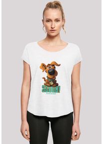 F4NT4STIC Damen T-Shirt "Long Cut T-Shirt 'Scooby Doo Puppy Scooby'", weiß, casual, Gr. S, Obermaterial: 100% Baumwolle, Shirts, Damen,Premium