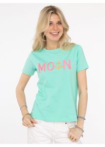 Zwillingsherz Damen T-Shirt ""MoinZH"", grün, modisch, Gr. XL, Web, Obermaterial: 92% Baumwolle, 8% Elasthan, Shirts