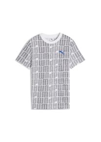 Puma Kinder T-Shirt "ESS LOGO LAB AOP TEE B", weiß, sportlich, Gr. 128, unifarben, Jersey, Obermaterial: 100% Baumwolle, Shirts