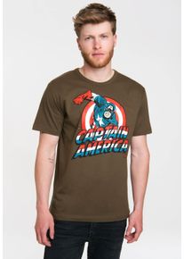 logoshirt Herren T-Shirt "Marvel Comics", grün, casual, Gr. XXL, bedruckt, 100% Baumwolle, Shirts, mit lizenzierten Originaldesign