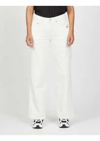 Gang Damen Weite Jeans "Gang Jeans Wide Fit 94CARLOTTA", weiß, Gr. 27, 81% Baumwolle, 17% Polyester, 2% Elasthan, Jeans